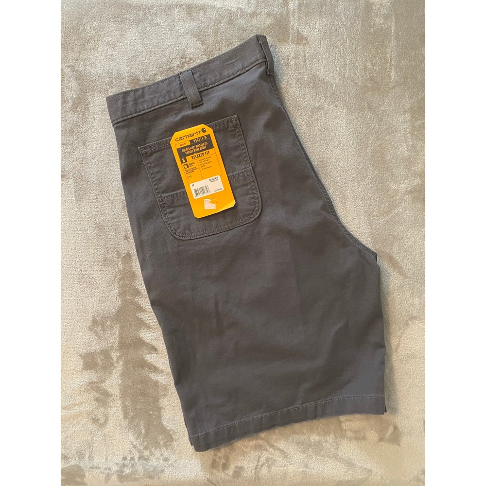 Carhartt Shorts Mens 42‎ Grey Rugged Flex Relaxed Fit Canvas Work Outdoor NWT